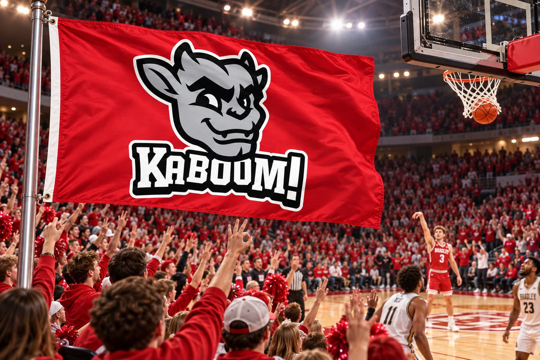 Bradley Braves Kaboom Mascot 3x5 Flag