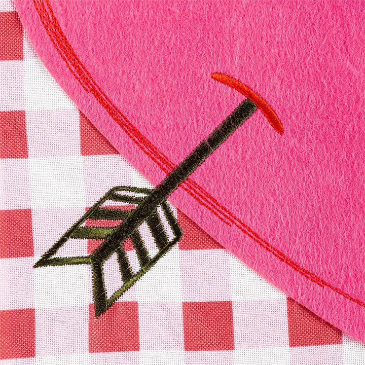 Valentine Hearts and Checks 2 Sided Garden Flag