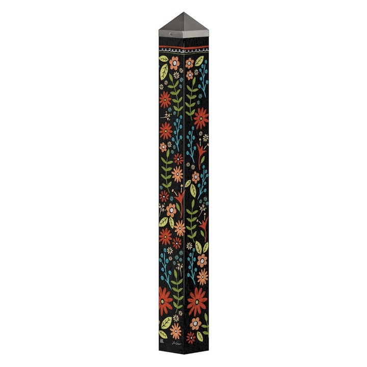 Chalkboard Floral Art Pole 40 Inches