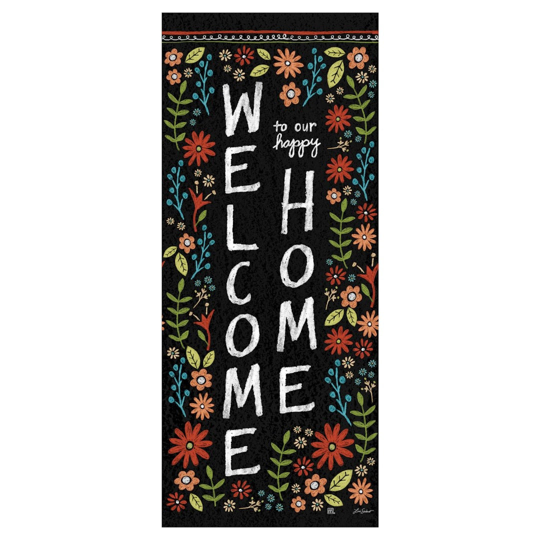 Chalkboard Floral Art Pole 40 Inches