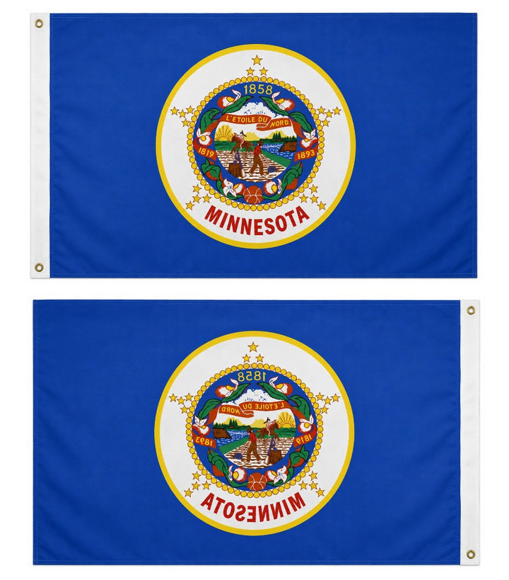 Vintage State of Minnesota 3x5 Flag Old Logo
