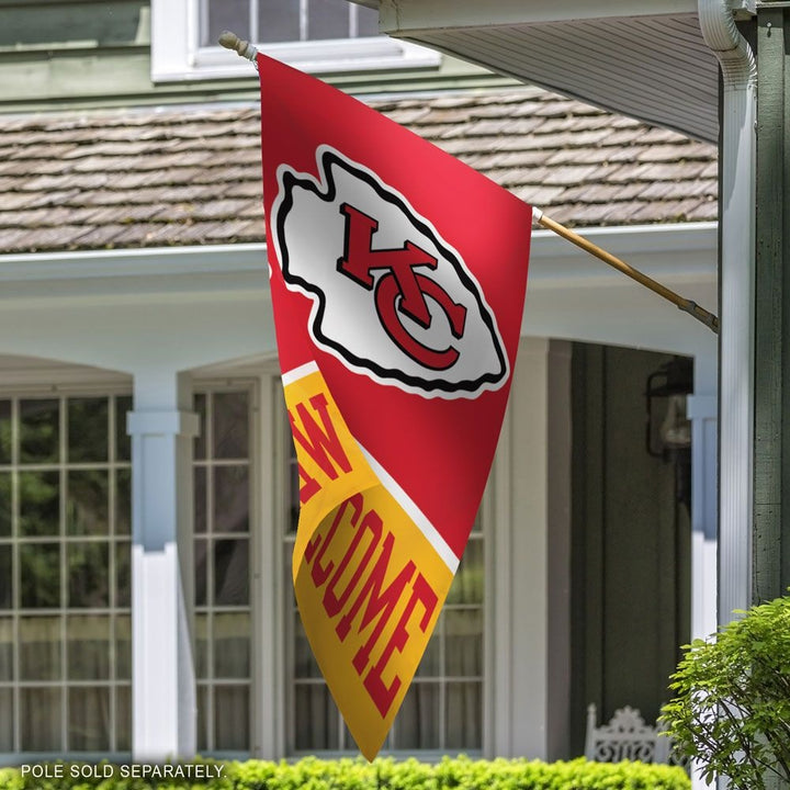 Kansas City Chiefs Welcome Banner Vertical Flag