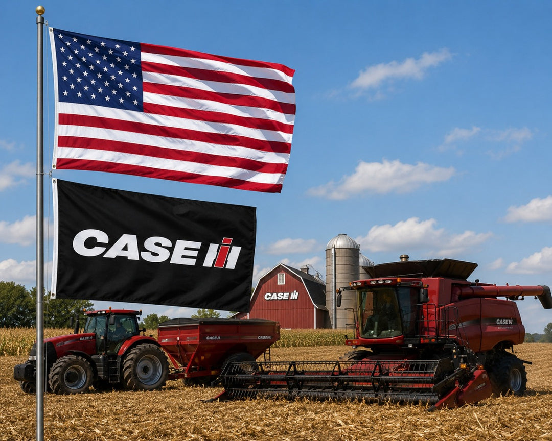 Case IH Flag 3x5 Black Single Sided International Harvester