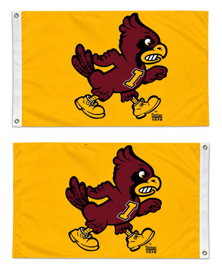 Iowa State Angry Cy 2 Sided Yellow 3x5 Flag