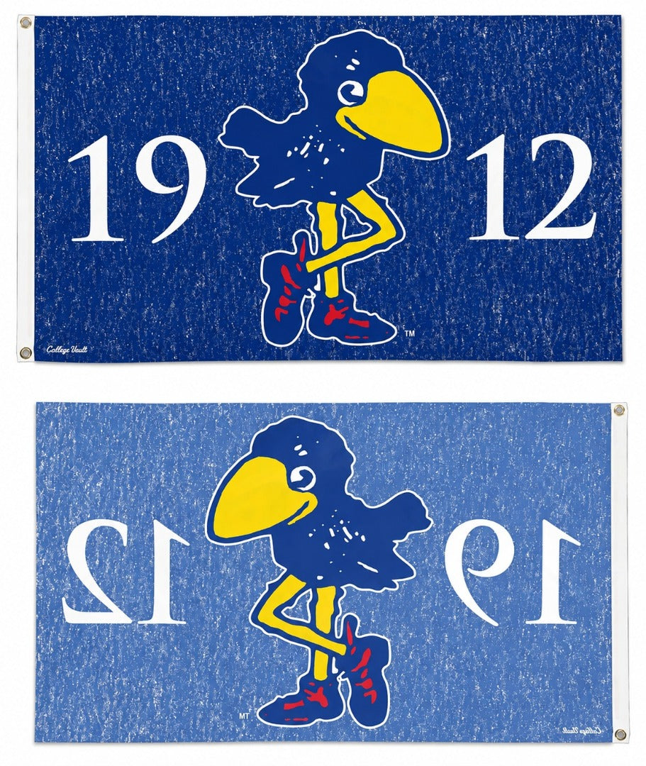 Kansas Jayhawks Vintage 1912 Logo 3x5 Flag