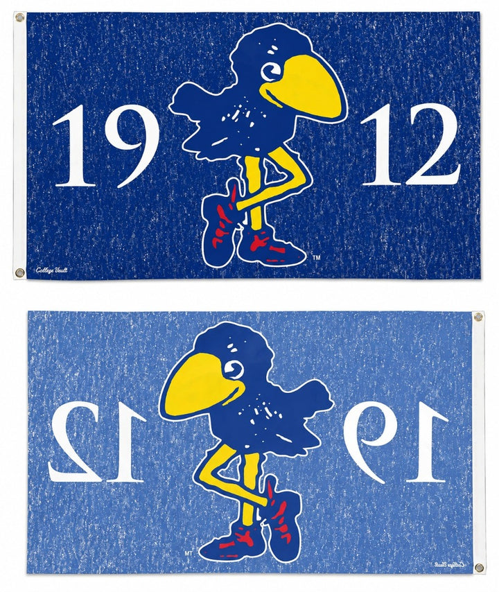 Kansas Jayhawks Vintage 1912 Logo 3x5 Flag