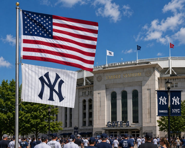 New York Yankees 2 Sided Pinstriped 2x3 Flag