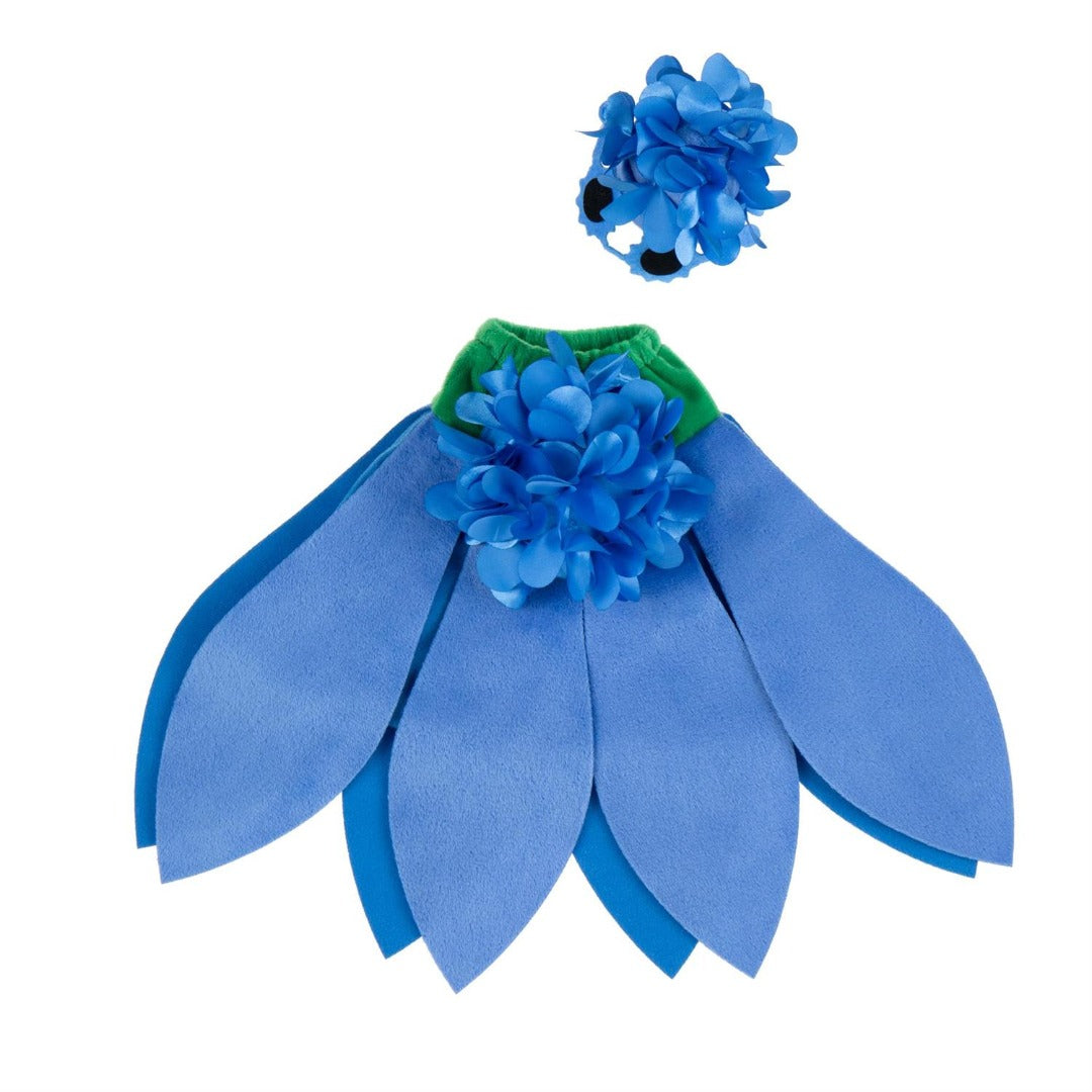 Blue Hydrangea Outfit for Giddy the Goose