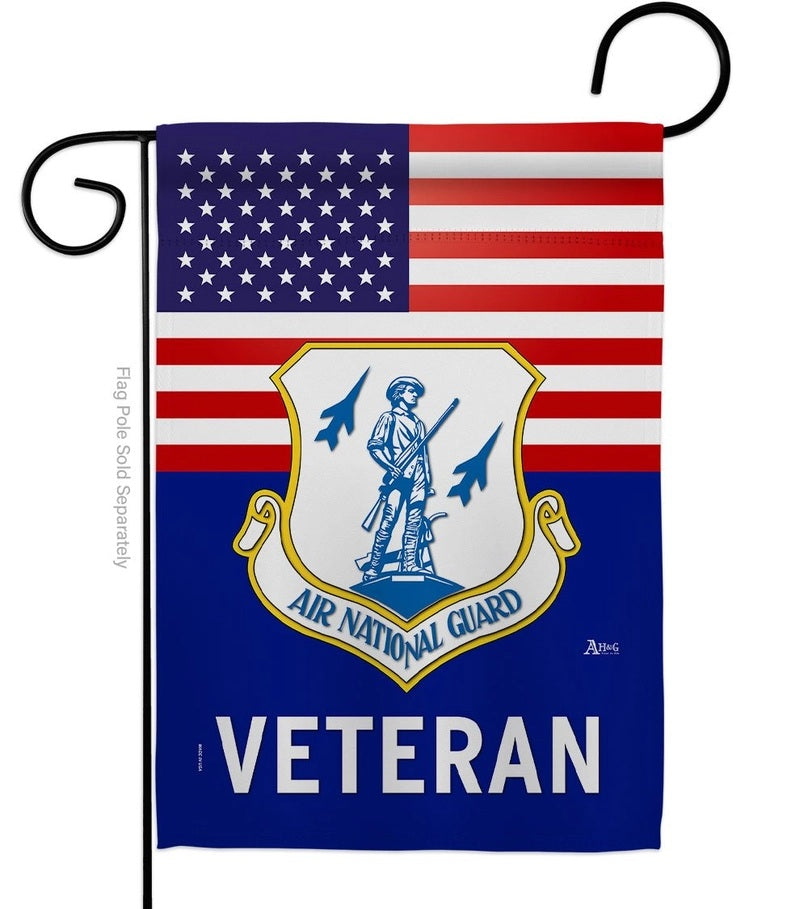 Air National Guard Veteran 2 Sided Garden Flag