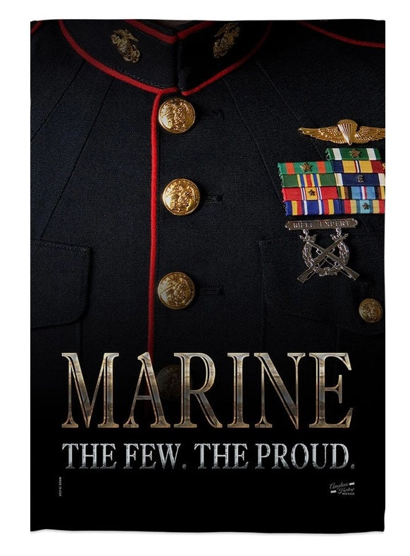 Dress Blue 2 Sided Marine Corps Garden Flag