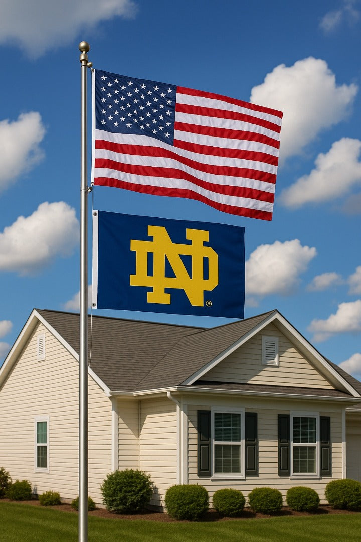 Notre Dame Gold Logo 2 Sided 3x5 Flag