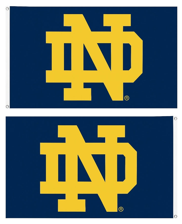 Notre Dame Gold Logo 2 Sided 3x5 Flag