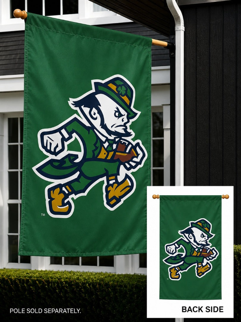 Notre Dame Football Mascot 2 Sided Banner