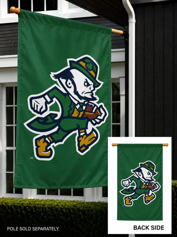Notre Dame Football Mascot 2 Sided Banner