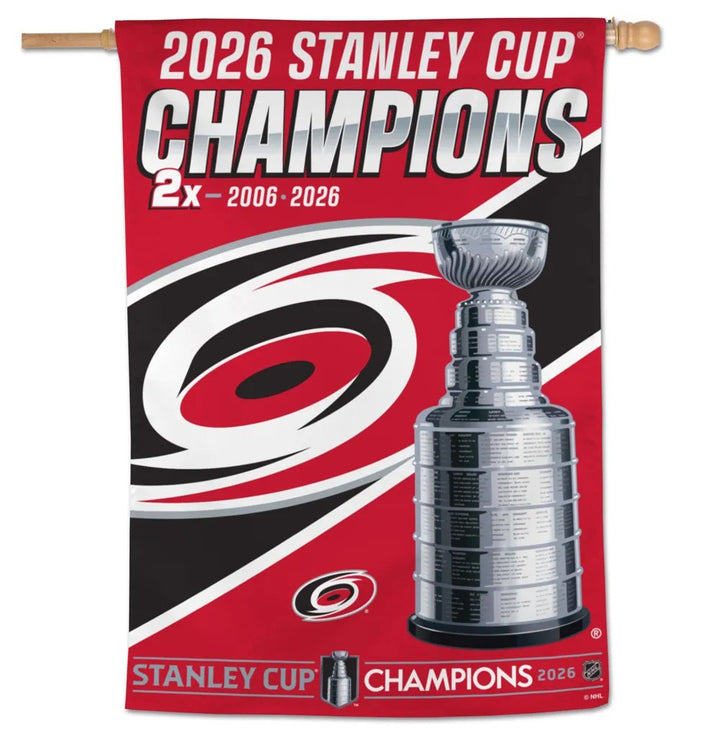 Carolina Hurricanes 2026 Stanley Cup Champions Banner 2X