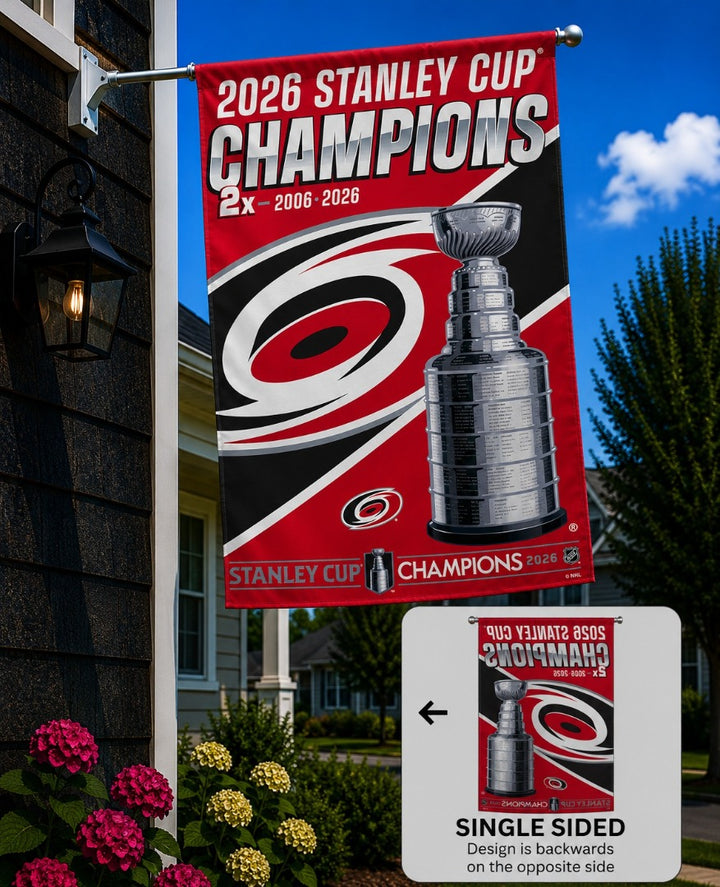 Carolina Hurricanes 2026 Stanley Cup Champions Banner 2X