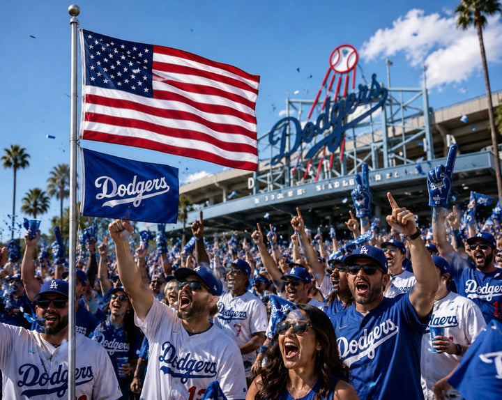 Dodgers Wordmark 2 Sided 2x3 Flag