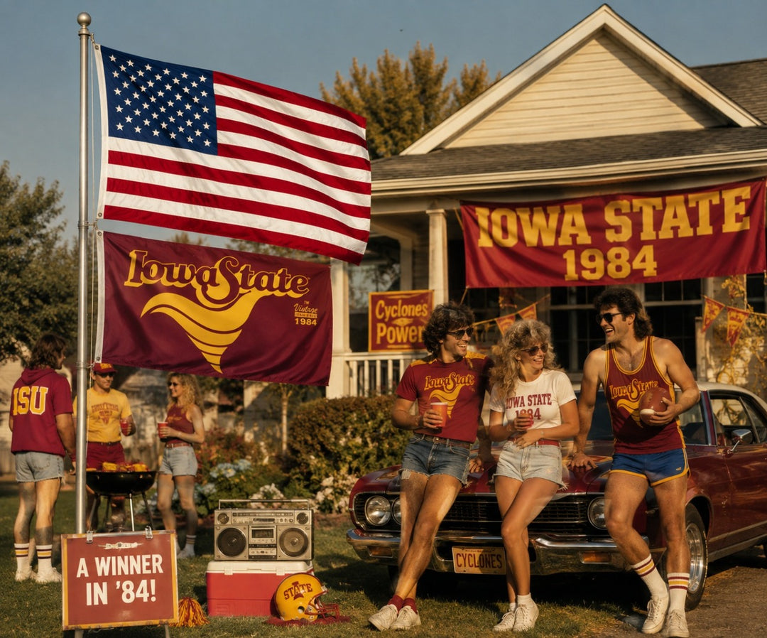 Iowa State Vintage 1984 Logo 2 Sided 3x5 Flag