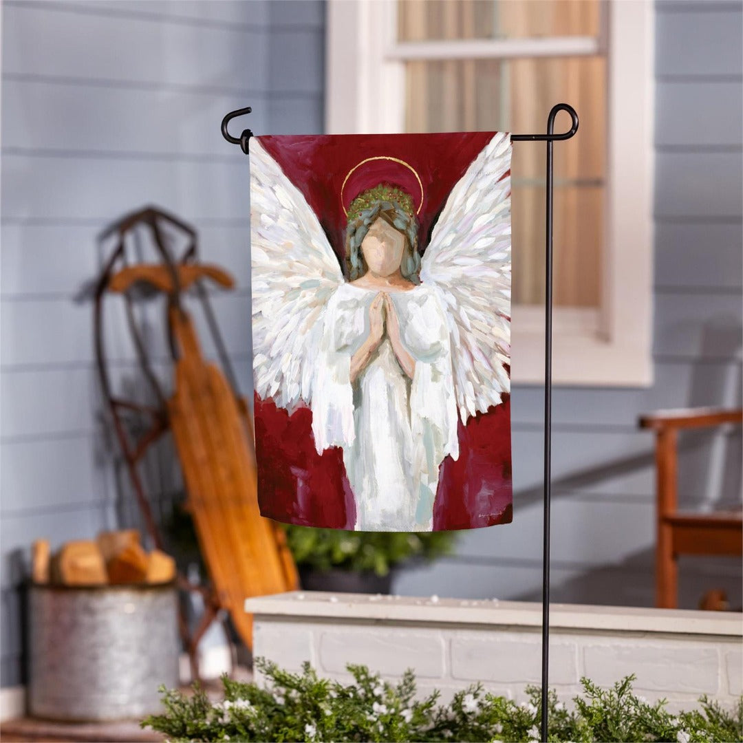 Praying Angel 2 Sided Garden Flag