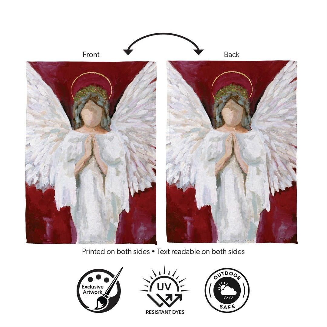 Praying Angel 2 Sided Garden Flag