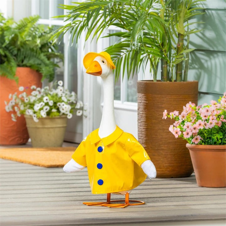 Yellow Raincoat Porch Goose Outfit