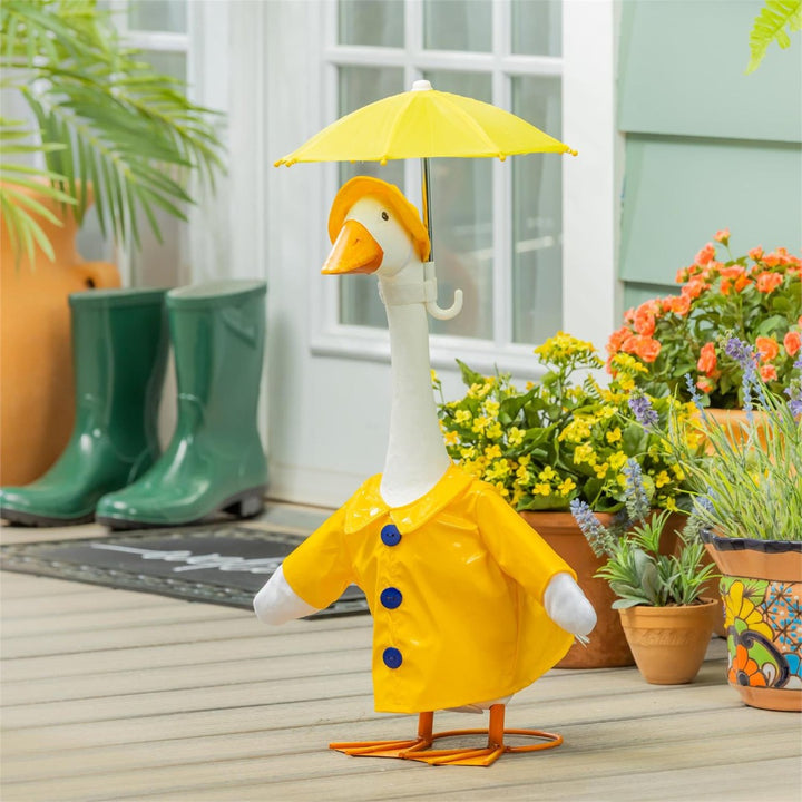 Yellow Raincoat Porch Goose Outfit