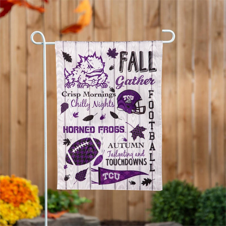 TCU Horned Frogs 2 Sided Fall Garden Flag