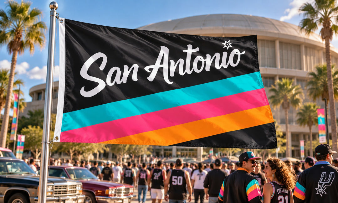 San Antonio Spurs Fiesta Stripe 3x5 Flag