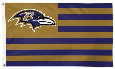 Baltimore Ravens Flag 3x5 Americana Patriotic Stripes