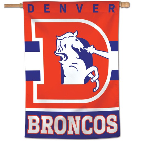 Denver Broncos Flag Retro Logo Banner