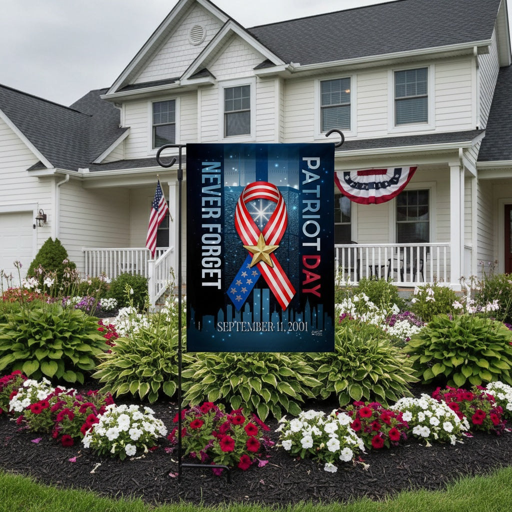 911 Never Forget Garden Flag 2 Sided Patriot Day heartlandflags