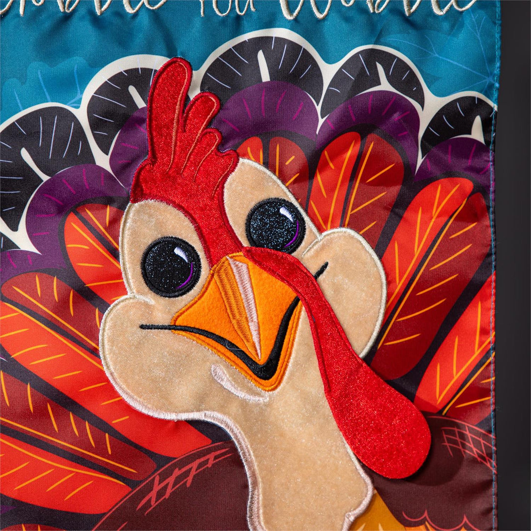 Gobble Til You Wobble 2 Sided Garden Flag