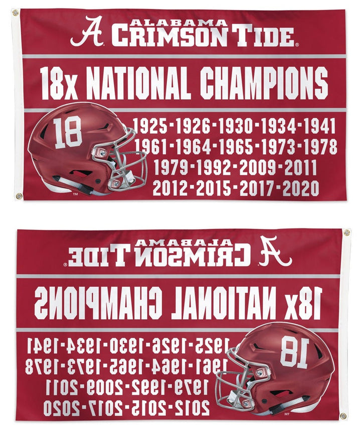 Alabama 18x National Champions 3x5 Flag heartlandflags
