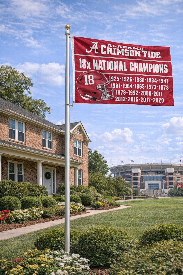 Alabama 18x National Champions 3x5 Flag heartlandflags