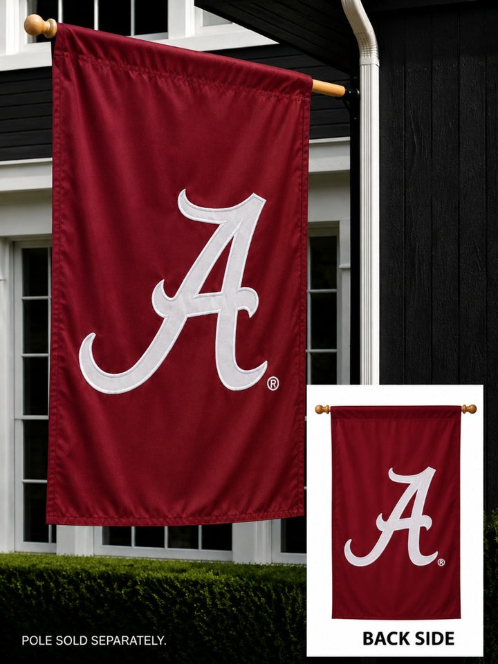 Alabama Crimson Tide 2 Sided Banner Applique Logo heartlandflags