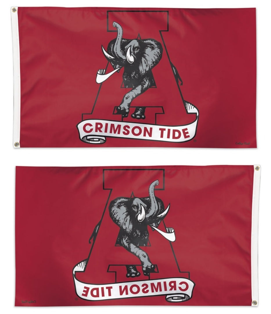 Alabama Crimson Tide Flag 3x5 Big Al Logo Vintage Vault heartlandflags