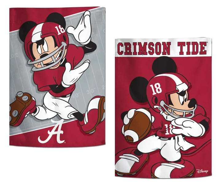 Alabama Crimson Tide Garden Flag 2 Sided Mickey Mouse heartlandflags