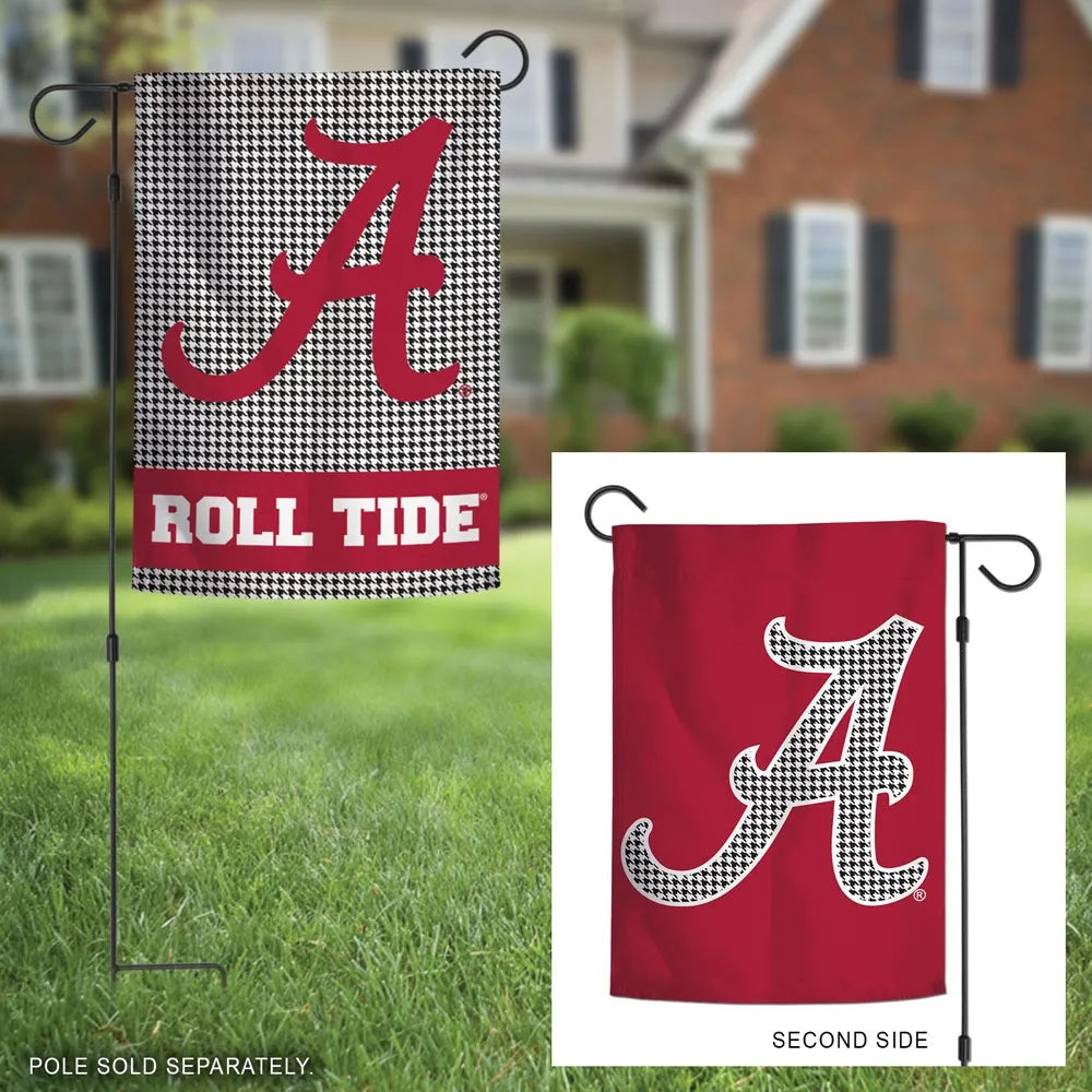 Alabama Crimson Tide Houndstooth 2 Sided Garden Flag heartlandflags