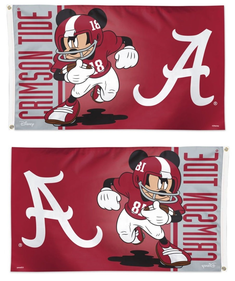 Alabama Crimson Tide Mickey Mouse 3x5 Football Flag heartlandflags