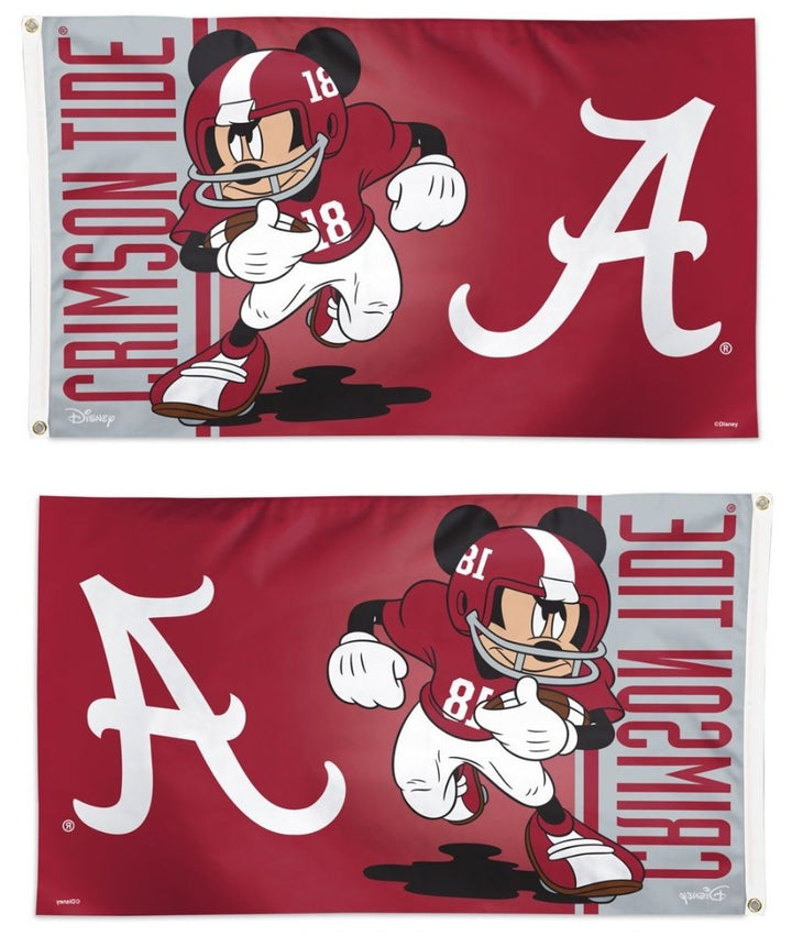 Alabama Crimson Tide Mickey Mouse 3x5 Football Flag heartlandflags