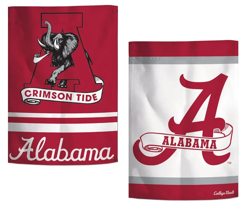 Alabama Garden Flag 2 Sided Classic Logo Crimson Tide heartlandflags
