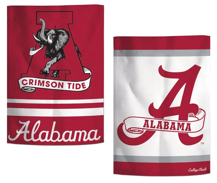 Alabama Garden Flag 2 Sided Classic Logo Crimson Tide heartlandflags