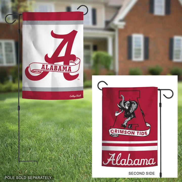 Alabama Garden Flag 2 Sided Classic Logo Crimson Tide heartlandflags