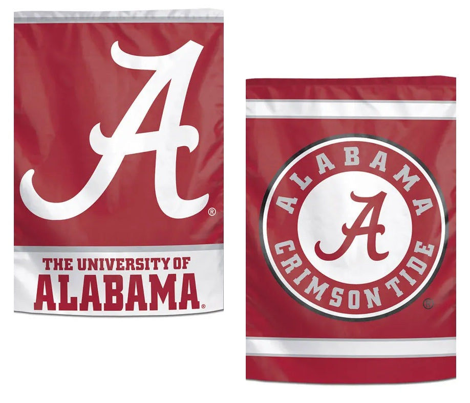 Alabama Garden Flag Crimson Tide 2 Sided Logo heartlandflags