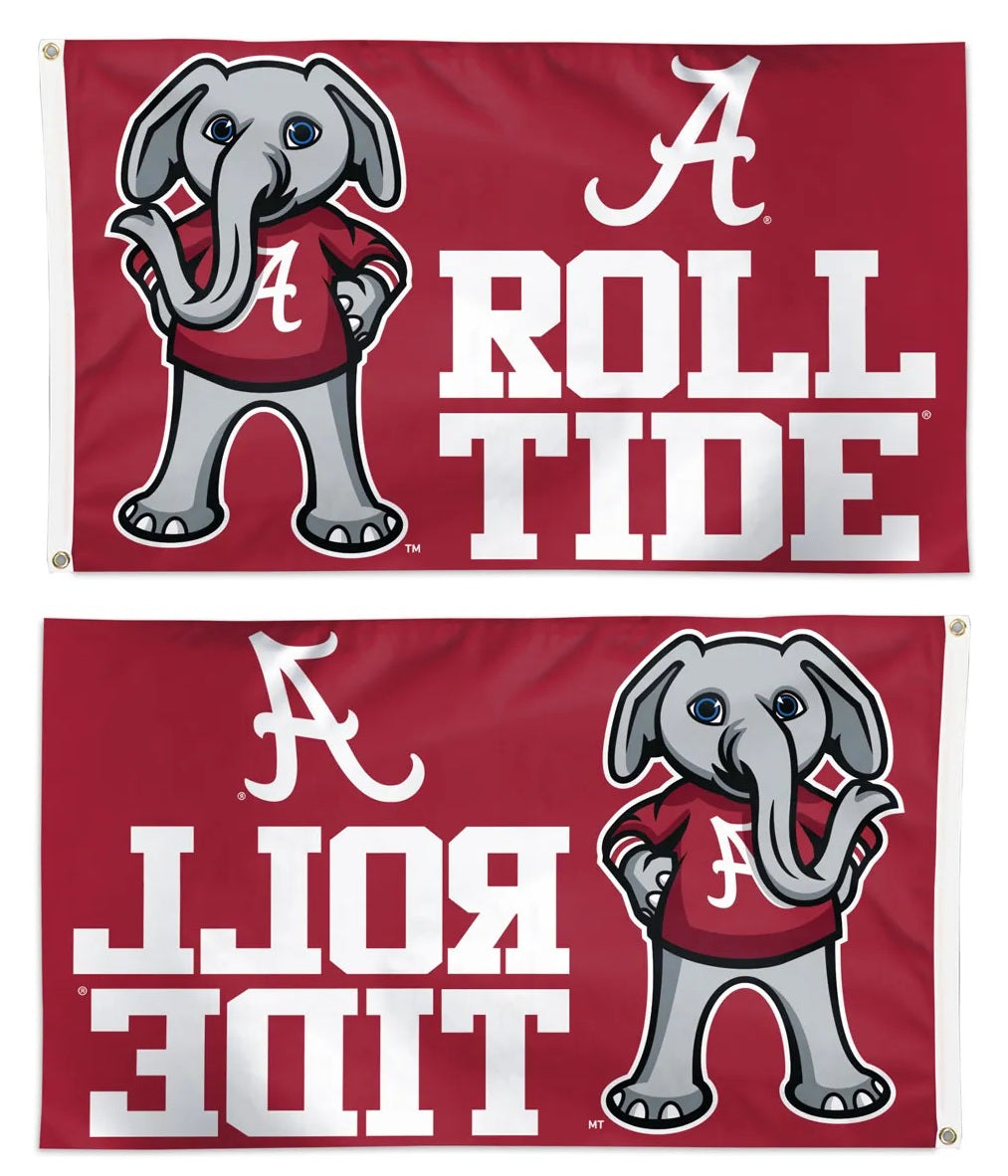 Alabama Mascot Roll Tide 3x5 Flag heartlandflags