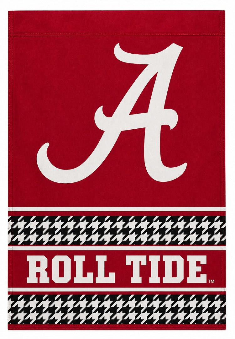 Alabama Roll Tide Houndstooth 2 Sided Garden Flag heartlandflags
