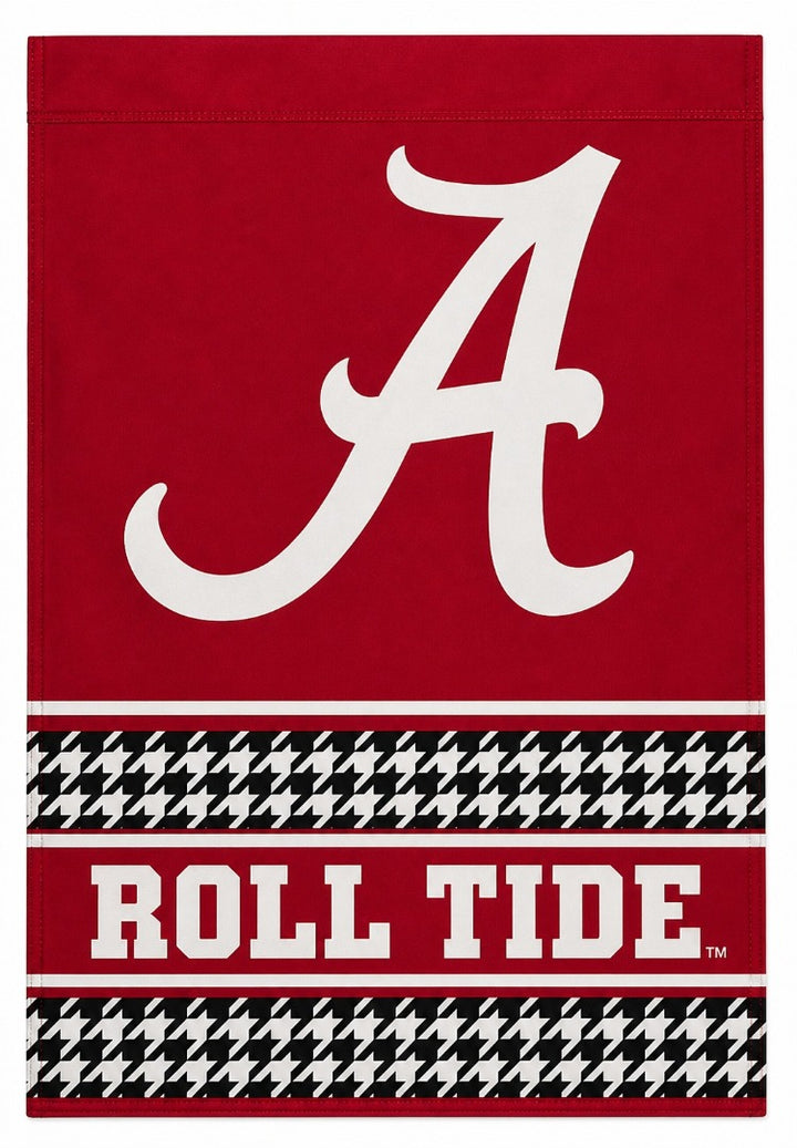 Alabama Roll Tide Houndstooth 2 Sided Garden Flag heartlandflags