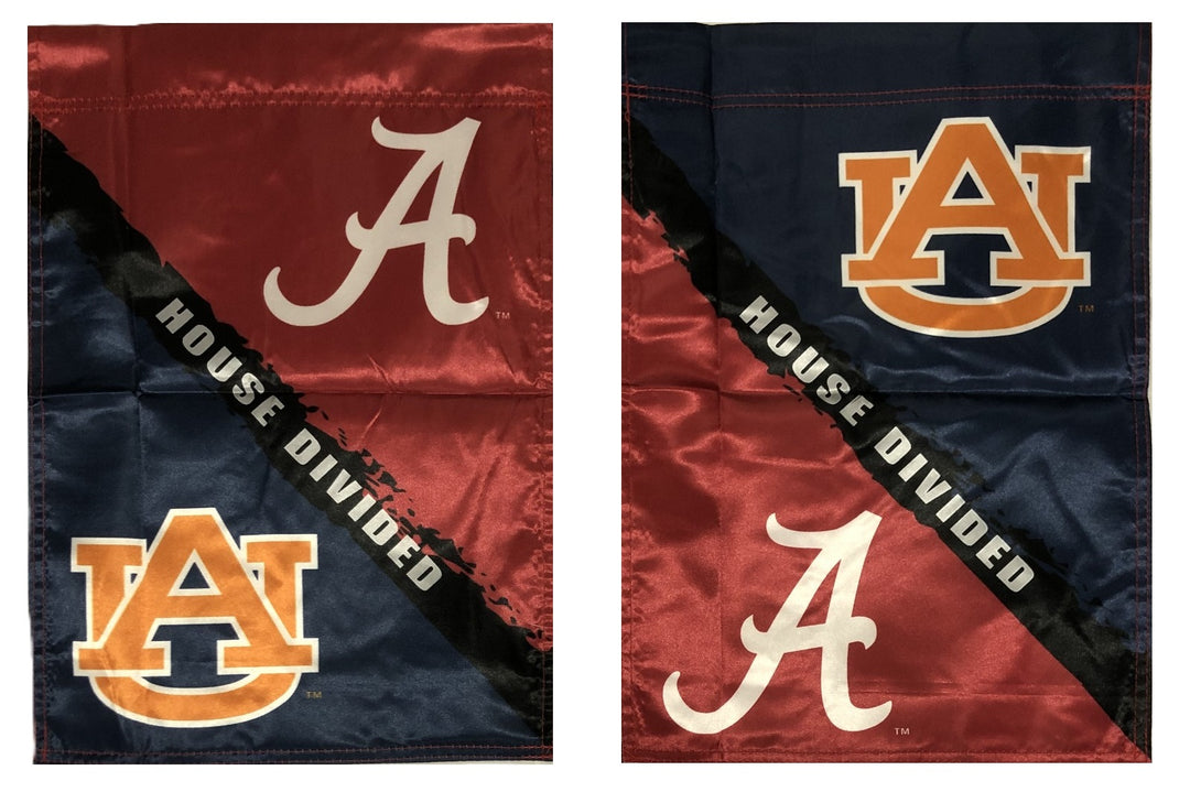 Alabama vs Auburn House Divided Garden Flag | Double-Sided Rivalry heartlandflags