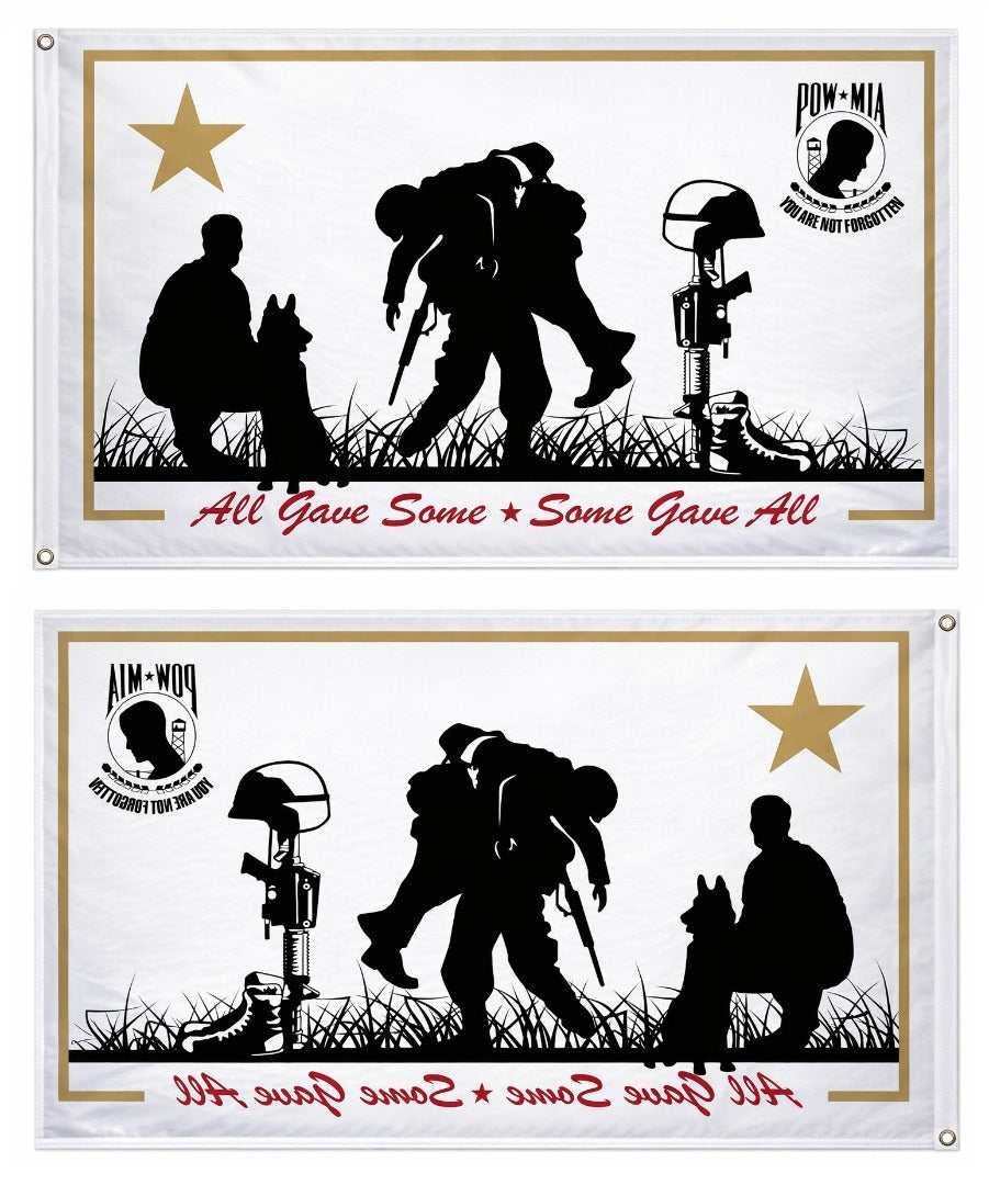 All Gave Some - Some Gave All 3x5 Flag heartlandflags