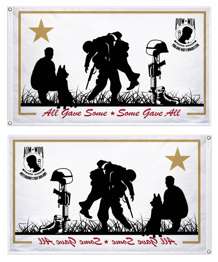 All Gave Some - Some Gave All 3x5 Flag heartlandflags